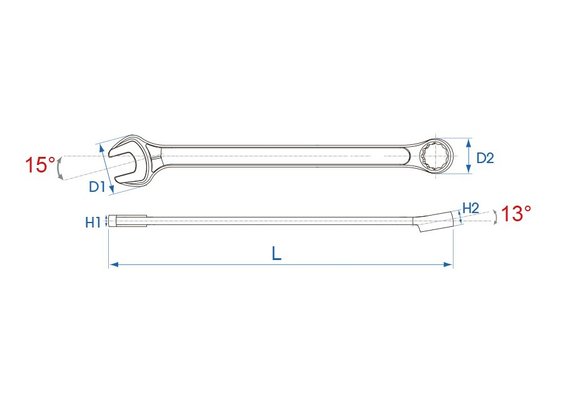 Equipement d'atelier - Outillages à main - Clé mixte extra longue et légère 10mm