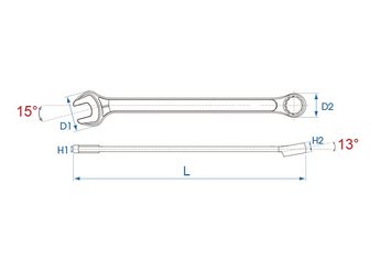 Equipement d'atelier - Outillages à main - Clé mixte extra longue et légère 10mm