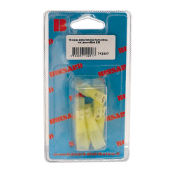 Eclairage, signalisation - Consommables 12/24V - Hf-10 Cosses Pl.F Thermor Isol Jaune 6.35