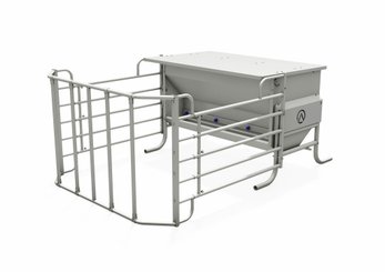 Elevage - Accessoires tubulaires - Trémie À Veaux 2M50 Simple Côté Avec Enclos Basculant Prix Net