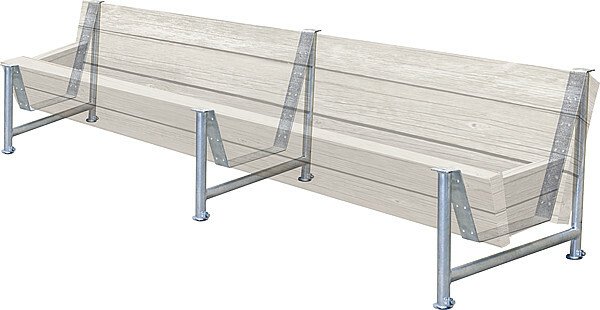 Elevage - Accessoires tubulaires - Support d'auge pour madrier, hauteur réglable