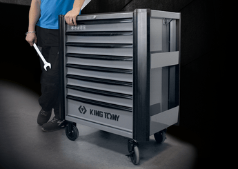 Equipement d'atelier - Outillages à main - Servante d'atelier 8 tiroirs série Bumper : grise PROMO