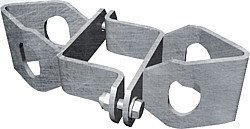 Elevage - Accessoires tubulaires - Bride double carrée 90, verrou 2 directions parallèles,