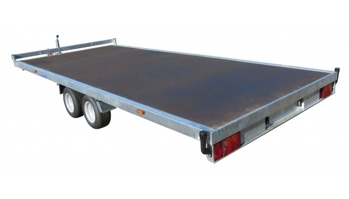 Transport - Remorque bagagère - Plateau roues dessous 506x215 freiné 2 essieux PTAC : 2500 kg Lider