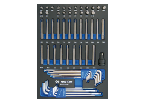 Equipement d'atelier - Outillages à main - Module mousse + PP 61pcs embouts et clés mâles PROMO