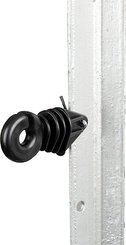 Elevage - Accessoires tubulaires - Isolateur annulaire à goupille, noir, pour piquet cornière en acier, les 25