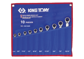 Equipement d'atelier - Outillages à main - Trousse de 10 clés à cliquet réversible pouce 5/16" à 15/16" PROMO