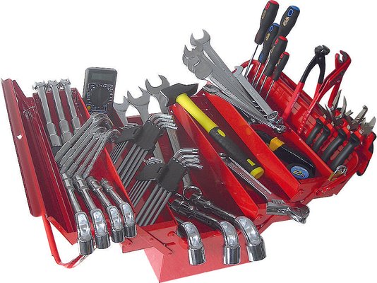 Equipement d'atelier - Outillages à main - Composition 89 Pcs-Caisse + Outillage