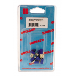 Eclairage, signalisation - Consommables 12/24V - Hf- 10 Cosses Plat.F Bleu L6.3