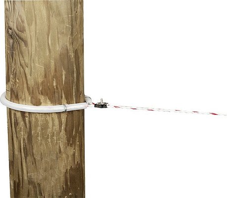 Elevage - Accessoires tubulaires - Gaine isolante plastifiée, blanc, pour fixation de cordes, les 5 m