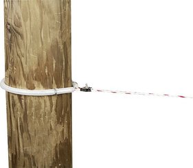Elevage - Accessoires tubulaires - Gaine isolante plastifiée, blanc, pour fixation de cordes, les 5 m