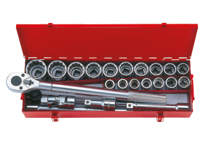 Equipement d'atelier - Outillages à main - Coffret de douilles 3/4" en pouce , 12 pans, 23 pièces PROMO