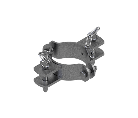 Elevage - Accessoires tubulaires - Demi Brides Simple Support Dans L Axe Pour Poteaux