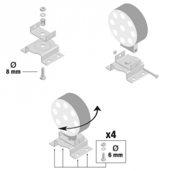 Eclairage, signalisation - Consommables 12/24V - Hf-Base Rotative (724680)