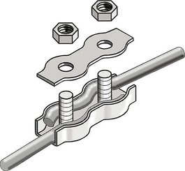 Elevage - Accessoires tubulaires - Raccord de jonction cordes en inox  pour cordes jusqu'à 6 mm , les 10