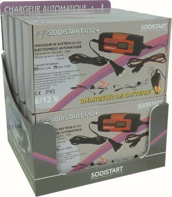 Batteries et accessoires - Chargeurs - CHARGEUR ELECTRON. AUTO 6-12V 4A + ACCESSOIRES