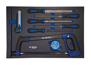 Equipement d'atelier - Outillages à main - Module mousse + PP 9 pcs Scie et limes PROMO