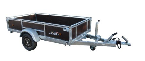 Transport - Remorque bagagère et pros - Remorque bagagère Lider Bois 1 essieu - Freinage inertie - 251 x 133 x 40 - PTAC 750 kg