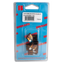 Eclairage, signalisation - Consommables 12/24V - Hf- 10 Fusibles Enfi 7.5A Marron Fonce