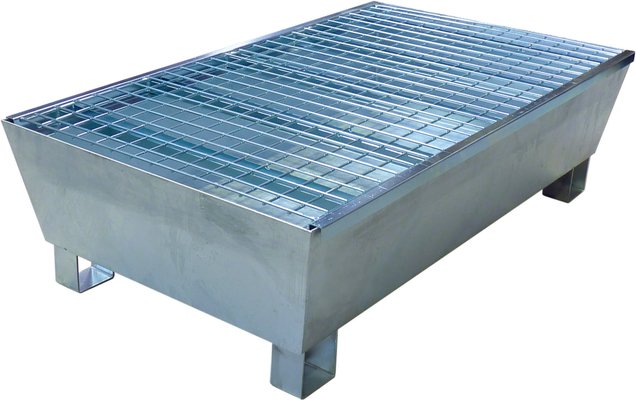 Equipement d'atelier - Rangement - Bac De Retention Galva 2 Futs 220L 1220X815X330