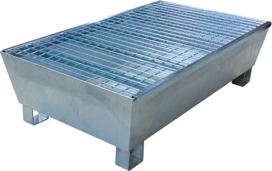 Equipement d'atelier - Rangement - Bac De Retention Galva 2 Futs 220L 1220X815X330
