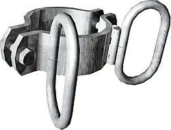 Elevage - Accessoires tubulaires - Bride double 102,  verrou d'angle 2 directions