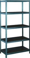 Equipement d'atelier - Rangement - 5 ETAGERES 250KG P/ETAGERE+CLIPS BOIS ACIER GALVA