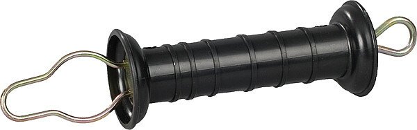 Elevage - Accessoires tubulaires - Poignée de porte avec oeillet, ressort et compensateur de traction, noir, les 5