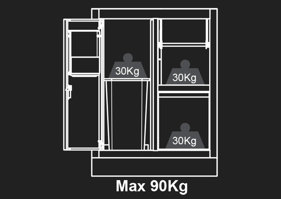 Equipement d'atelier - Outillages à main - 11 Meuble bas bleu avec poubelle intégrée et support rouleau papier PROMO