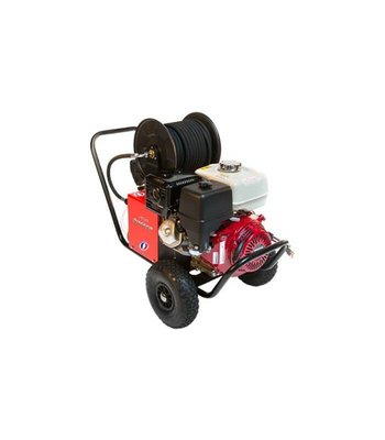 Nettoyage désherbage - Nettoyeur HP thermique - Nettoyeur Haute Pression Dimaco 900 L/H 240 Bars Moteur Honda 13Cv Enrouleur 20M