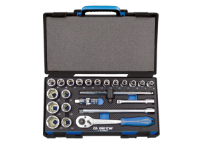 Equipement d'atelier - Outillages à main - Coffret de douilles et accessoires1/2" 6 pans EVAWAVE - 23 pièces PROMO