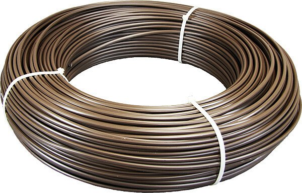 Elevage - Accessoires tubulaires - Fil de cloture HippoWire, gaine conductrice en copolymère, marron,