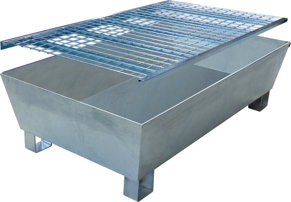 Equipement d'atelier - Rangement - Bac De Retention Galva 2 Futs 220L 1220X815X330
