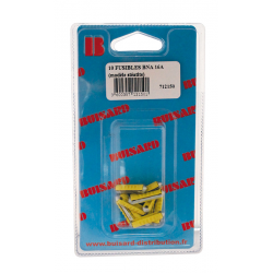 Eclairage, signalisation - Consommables 12/24V - Hf- 10 Fusibles Bnatea 16A Jaune