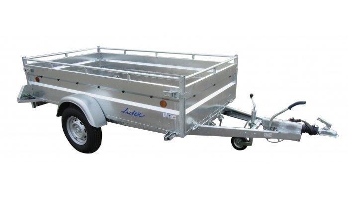 Transport - Remorque bagagère - Robust 253x134x50  1 essieu freiné PTAC : 1300 kg, Lider