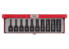 Equipement d'atelier - Outillages à main - Coffret de douilles tournevis 3/8 à chocs 6 pans 10 pièces