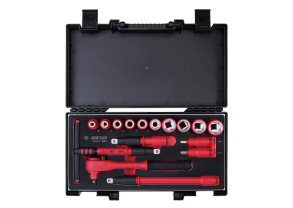 Equipement d'atelier - Outillages à main - Coffret de douilles et accessoires isolés 1/2" - 16 pièces PROMO