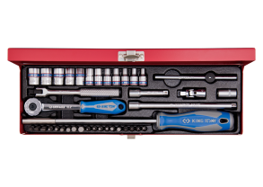 Equipement d'atelier - Outillages à main - Coffret douilles de 39 pièces 1/4", cliquet 72 dents