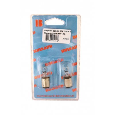 Eclairage, signalisation - Consommables 12/24V - Hf- 2 Lampes 12V 21/5W Bay15D