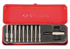 Equipement d'atelier - Outillages à main - Coffret embouts renforcés 1/4" 11pièces à fente-pozi-Ph PROMO