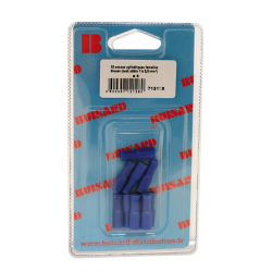 Eclairage, signalisation - Consommables 12/24V - Hf- 10 Cosses Cylind F Bleu D.4