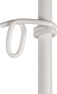 Elevage - Accessoires tubulaires - Isolateur queue de cochon, plastique, blanc, pour piquets d= 19 mm et rubans,