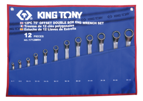 Equipement d'atelier - Outillages à main - Trousse tissus de12 clés polygonales contrecoudées 75° métriques PROMO