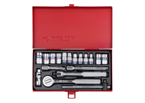 Equipement d'atelier - Outillages à main - Coffret de douilles et accessoires 1/4" 6 pans 12 pièces
