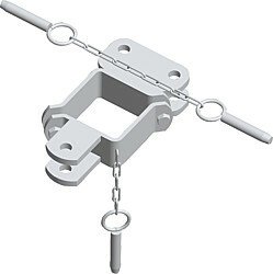 Elevage - Accessoires tubulaires - Bride double 90, 3 directions dont une parallèle