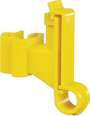 Elevage - Accessoires tubulaires - Isolateur rubans pour piquet en T, pour rubans jusqu'à 40 mm, jaune, le carton