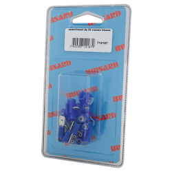 Eclairage, signalisation - Consommables 12/24V - Hf- 20 Cosses Panachees Bleu