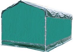 Elevage - Accessoires tubulaires - Bache contre les intempéries pour coté 6,00 x 3,60 m, longueur coté 6,00 m