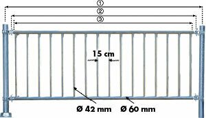 Elevage - Accessoires tubulaires - Panneaux de stabulation V 2,00m avec tubes verticaux