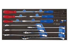 Equipement d'atelier - Outillages à main - Module de douilles Torx 1/2 et de clés mâles Torx pour servante 45pcs